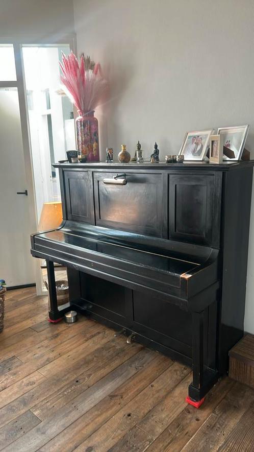 Gratis: Künzel Söhne hoge kast piano met ivoren toetsen, Muziek en Instrumenten, Piano's, Gebruikt, Ophalen