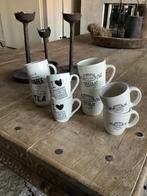 8 merk mokken, Ophalen of Verzenden, Aardewerk, Overige stijlen, Kop(pen) en/of Schotel(s)