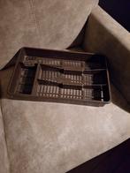 Vintage Bestekbak - Plastic bruin, Ophalen of Verzenden, Gebruikt, Kunststof, Los bestek