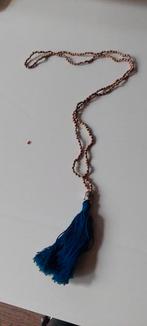 Ketting kleine kralen met boeddha kraal en tassel blauw, Sieraden, Tassen en Uiterlijk, Kettingen, Ophalen of Verzenden, Nieuw
