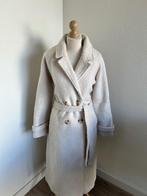 King Louie maat 44 creme witte teddy lange jas 2608, Wit, Maat 42/44 (L), Ophalen of Verzenden, Zo goed als nieuw