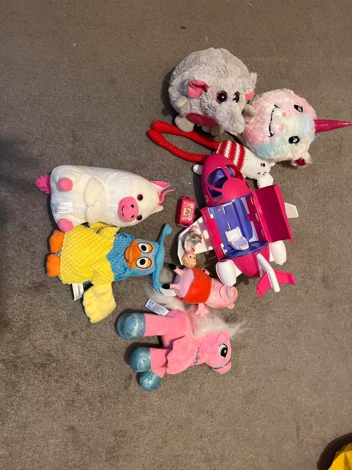 Knuffels en vliegtuig - Spaar voor mijn dochter!, Kinderen en Baby's, Speelgoed | Knuffels en Pluche, Gebruikt, Overige typen