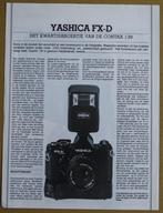 Overdruk testrapport Yashica FX-D, Ophalen of Verzenden, 1980 tot heden, Overige typen