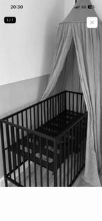 Ledikantje zwart metaal izgs 120x60, Kinderen en Baby's, Ophalen of Verzenden, Zo goed als nieuw, Jongetje of Meisje