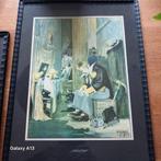 Oude prenten in gave lijsten - 'Versleten', Ophalen of Verzenden