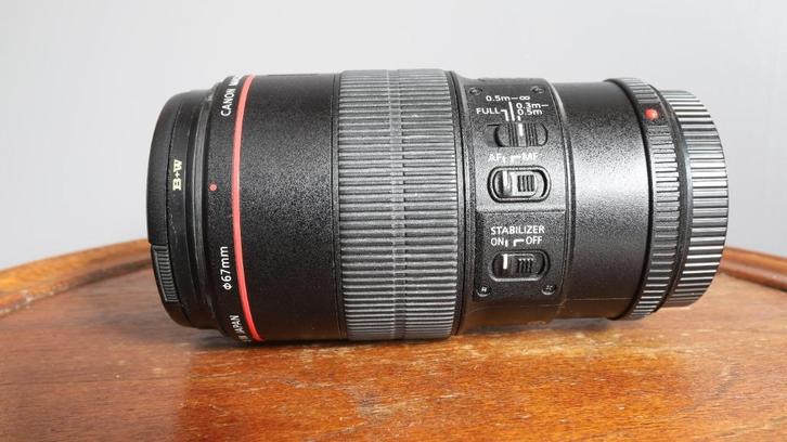 Canon macro EF lens + ring flitser, Audio, Tv en Foto, Fotografie | Flitsers, Zo goed als nieuw, Canon, Ophalen of Verzenden