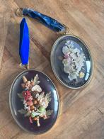 Vintage bloemstukken onder bolglas (set van 2), Ophalen of Verzenden