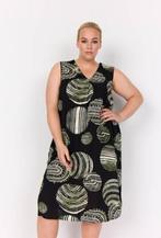 Zwart/groene jurk Medine 3 van Wasabi Concept Maat 46/48, Kleding | Dames, Wasabi Concept, Zwart, Maat 46/48 (XL) of groter, Nieuw