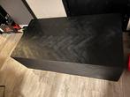 Stevige zwarte blok tafel, Ophalen, Gebruikt, 50 tot 100 cm, Minder dan 50 cm
