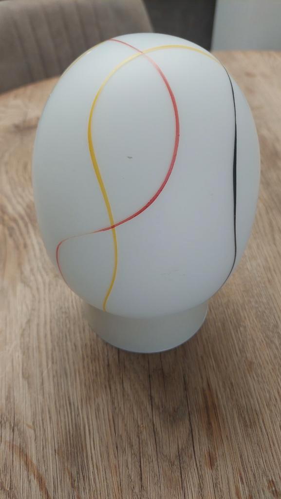 Oude opaline glas plafonnière plafondlamp jaren 50,60 izgs, Huis en Inrichting, Lampen | Plafondlampen, Zo goed als nieuw, Glas