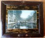 Herengracht antiek foto glas Amsterdam pand AT5 ansicht, Antiek en Kunst, Ophalen of Verzenden