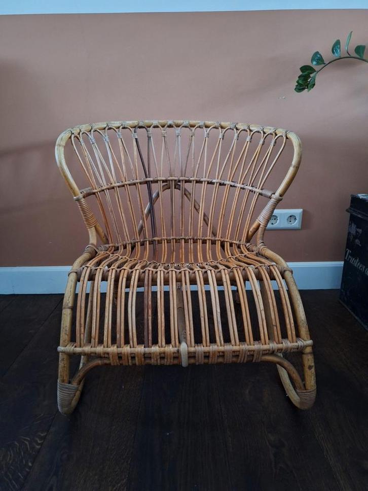 Vintage Rotan Stoel, Antiek en Kunst, Antiek | Meubels | Stoelen en Banken, Ophalen