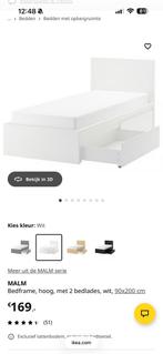 Malm ikea bed. Eenpersoonsbed 2x. €120 per bed, Doos, 60 cm of meer, Minder dan 35 cm, Zo goed als nieuw