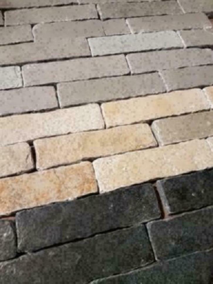 BRICKS, NATUURSTEEN DIVERSE KLEUREN, Tuin en Terras, Tegels en Klinkers, Nieuw, Natuursteen, Ophalen of Verzenden