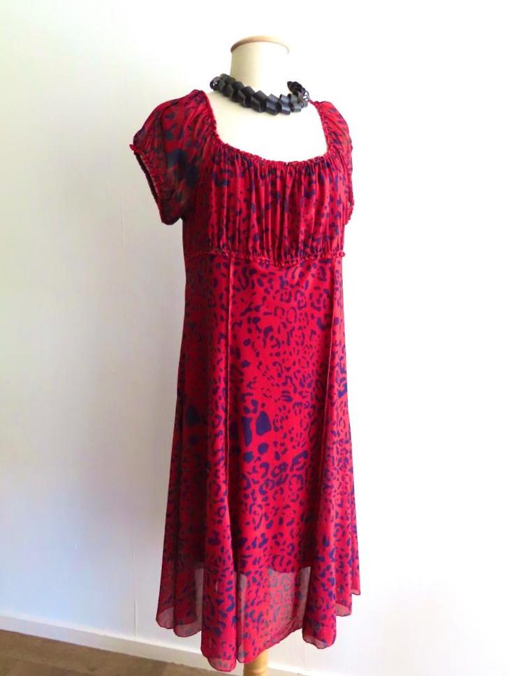 GEISHA, BOHO/Hippie jurk in sprekende kleur mt 42/tm 46, Kleding | Dames, Jurken, Zo goed als nieuw, Rood, Onder de knie, Verzenden