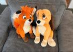 Disneyland Paris knuffels Frank en Frey / Fox and the hound, Ophalen of Verzenden, Zo goed als nieuw, Overige typen
