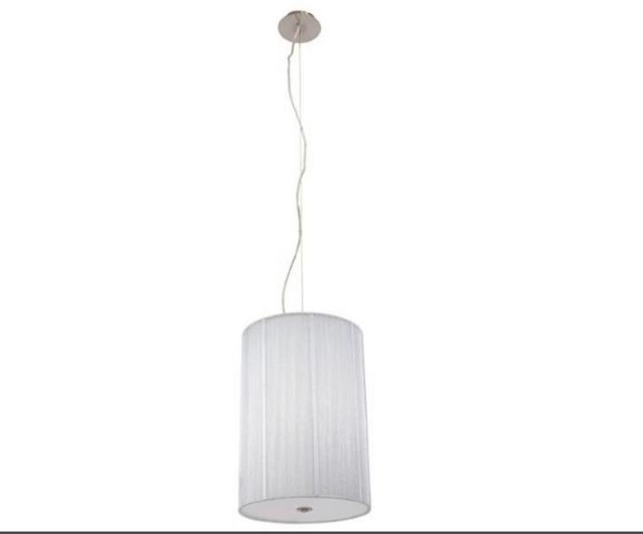 Stijlvolle hanglamp met stoffen kap, Huis en Inrichting, Lampen | Hanglampen, Zo goed als nieuw, Minder dan 50 cm, Metaal, Stof