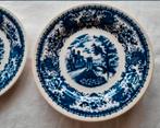 Set Engelse witte blauwe borden kasteel barokke versieringen, Antiek en Kunst, Antiek | Servies los, Ophalen of Verzenden