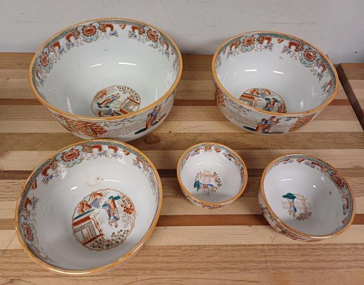 5 mooie schalen Societe Ceramique Maestricht Canton, Antiek en Kunst, Antiek | Schalen, Ophalen of Verzenden