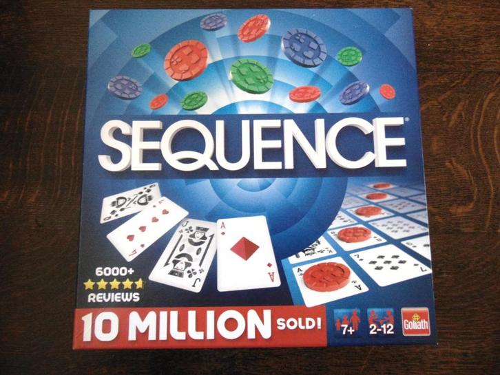 Sequence Spel van Goliath, Hobby en Vrije tijd, Gezelschapsspellen | Bordspellen, Zo goed als nieuw, Een of twee spelers, Drie of vier spelers