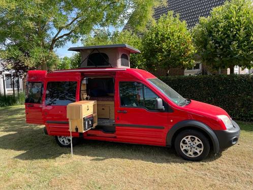 Rode Ford Transit Connect mini camper 2010 - euro5, Caravans en Kamperen, Campers, Particulier, tot en met 2, Buscamper of Camperbus