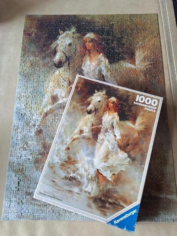 Vintage Ravensburger puzzel - Meisje met paard beschikbaar voor biedingen