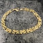 14k gouden armband platte koningsschakel nieuw, Sieraden, Tassen en Uiterlijk, Armbanden, Ophalen of Verzenden, Zo goed als nieuw