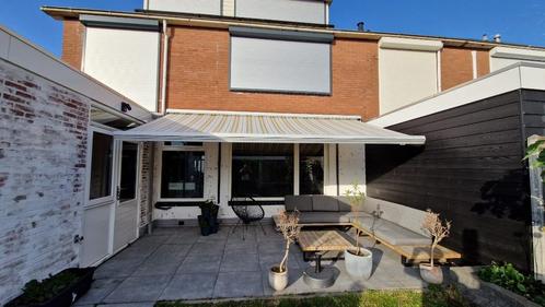 Elektrisch zonnescherm, Tuin en Terras, Zonneschermen, Gebruikt, Knikarmscherm, 150 tot 300 cm, 450 cm of meer, Elektrisch, Ophalen