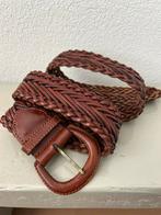 Lederen Vlechtriem / Ceintuur / Belt Roestbruin 105cm, Ophalen of Verzenden, Zo goed als nieuw, Bruin