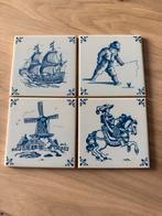 Vier vintage tegels van Mosa, Antiek en Kunst, Ophalen of Verzenden