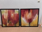2 Ingelijste Tulpen Posters Greetje Feenstra, Ophalen, Zo goed als nieuw, Foto of Poster, 75 cm of meer