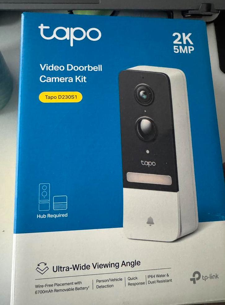TP-link Tapo smart Video doorbell, Huis en Inrichting, Deurbellen, Nieuw, Draadloos, Ingebouwde camera, Compatibel met smartphone