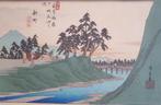 Japanse Houtblok Prent Hiroshige Landschap  ca 1920, Antiek en Kunst, Kunst | Niet-Westerse kunst, Verzenden