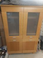 Mooie houten computermeubel met opbergruimte, Ophalen, Met deur(en), 100 tot 150 cm, 50 tot 100 cm