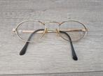 Vintage retro bril montuur frame zwart goud blaadjes detail, Overige merken, Zwart, Ophalen of Verzenden, Zo goed als nieuw