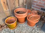 Terracotta potten, Tuin en Terras, Bloempotten, Ophalen, Gebruikt, Rond, Terracotta