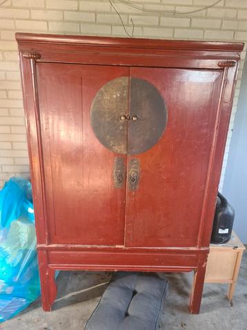 Chinese bruidskast rood – antiek oosterse houten kast
 beschikbaar voor biedingen