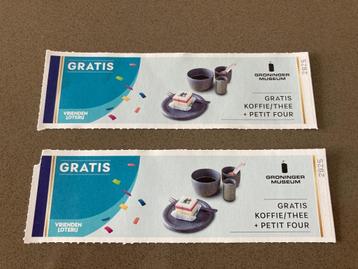 Groninger Museum-2 x bon voor gratis koffie/thee +petit four beschikbaar voor biedingen