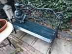 Zeer zware gietijzeren tuinbank, Ophalen, Gebruikt, Metaal