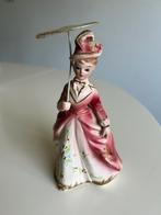 Antiek beeldje dame met parasol, Antiek en Kunst, Antiek | Porselein, Ophalen of Verzenden