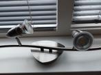 LED RVS PLAFONDLAMP met VIER RVS SPOTS INCLUSIEF VIER LAMPEN, Ophalen, Modern en strak vormgegeven, Metaal of Aluminium, Zo goed als nieuw