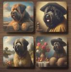 Bouvier Rembrandt stijl onderzetters met houder, Ophalen of Verzenden, Nieuw, Glas of Kopje