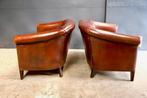 2 traditioneel Engelse High-End Club fauteuils, Huis en Inrichting, Fauteuils, Ophalen, Zo goed als nieuw, Chesterfield Engels