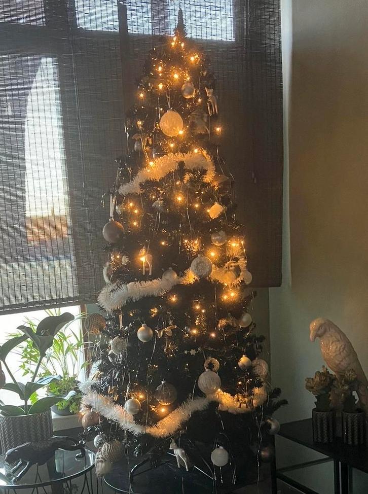 Mooie zwarte kunst kerstboom, Diversen, Kerst, Zo goed als nieuw, Ophalen
