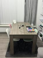 Eettafel 90x160 cm met 4 stoelen, Huis en Inrichting, Tafels | Eettafels, Ophalen of Verzenden, Zo goed als nieuw