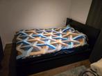 Zwart IKEA bed 140x200 met lades, Ophalen, Zwart, Tweepersoons, 140 cm