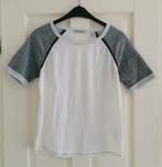 Maison Scotch shirt wit voile + grijze sweater mouw S 34806