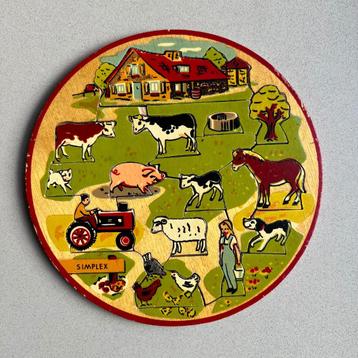 Vintage Simplex houten puzzel, De Boerderij beschikbaar voor biedingen