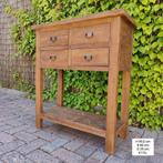 Diverse nieuwe teak sidetables binnen, Ophalen, Teakhout, Nieuw, 25 tot 50 cm