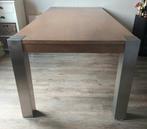 Massief licht eiken eetkamer tafel., Ophalen, Gebruikt, 50 tot 100 cm, Vijf personen of meer